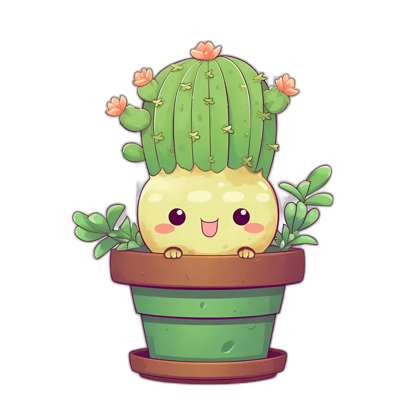 Smiling Cartoon Cactus
