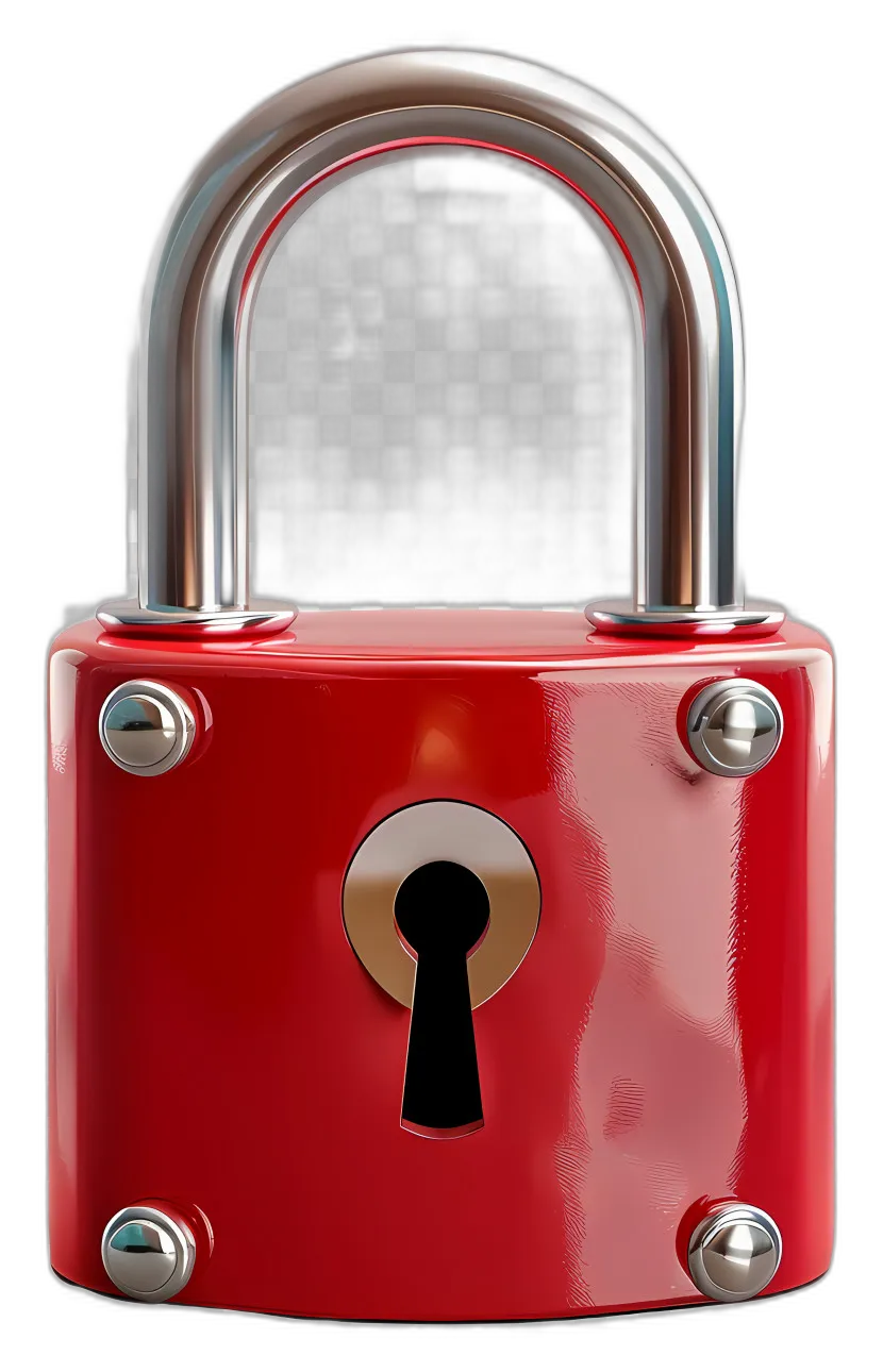 Vintage Red Padlock