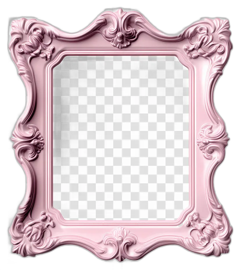 Ornate Pastel Pink Rococo Frame