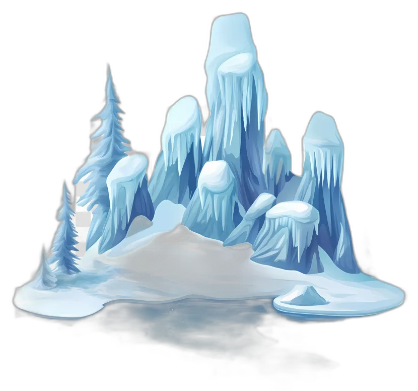 Snowy Mountain Ice Landscape