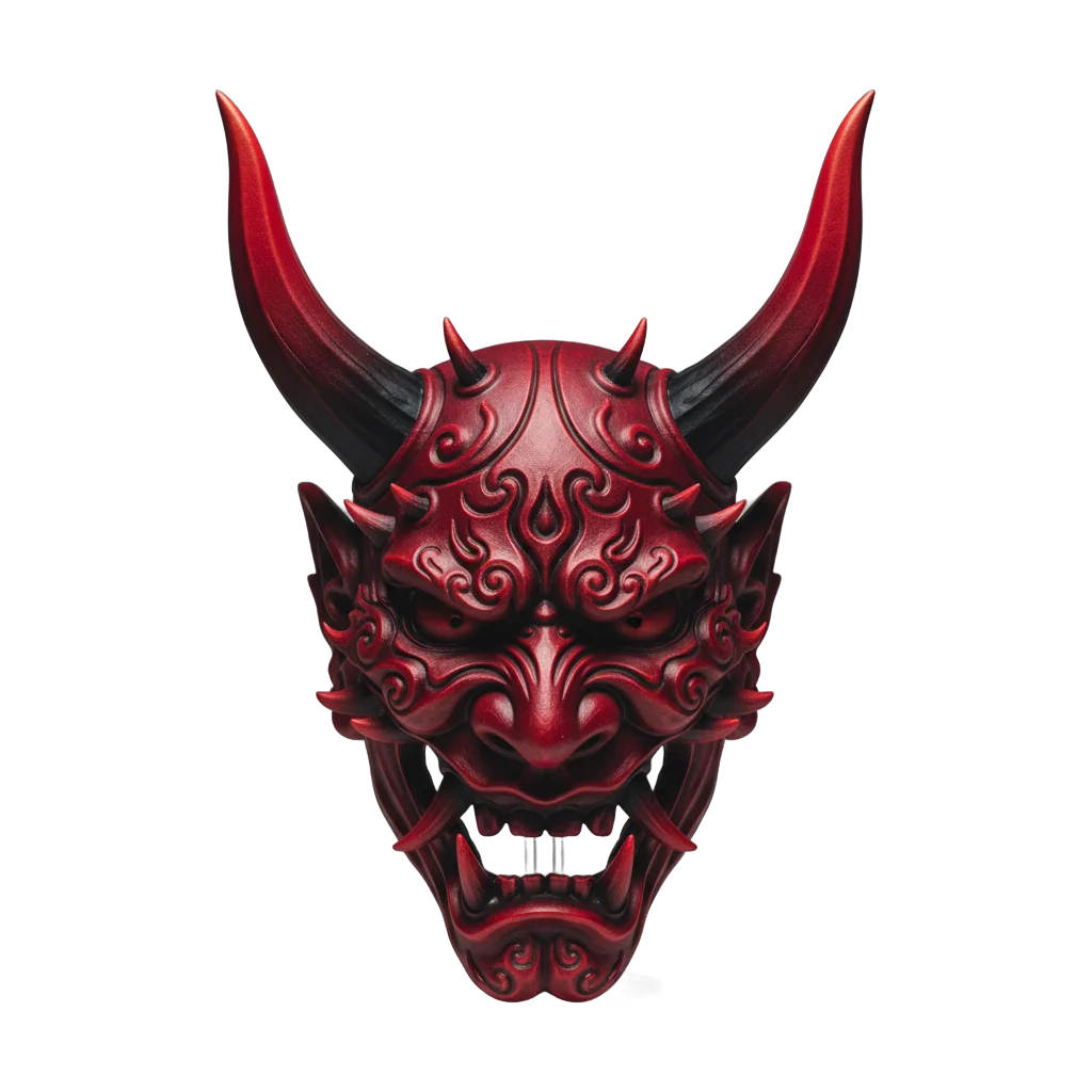 Stylized Red Demon Mask