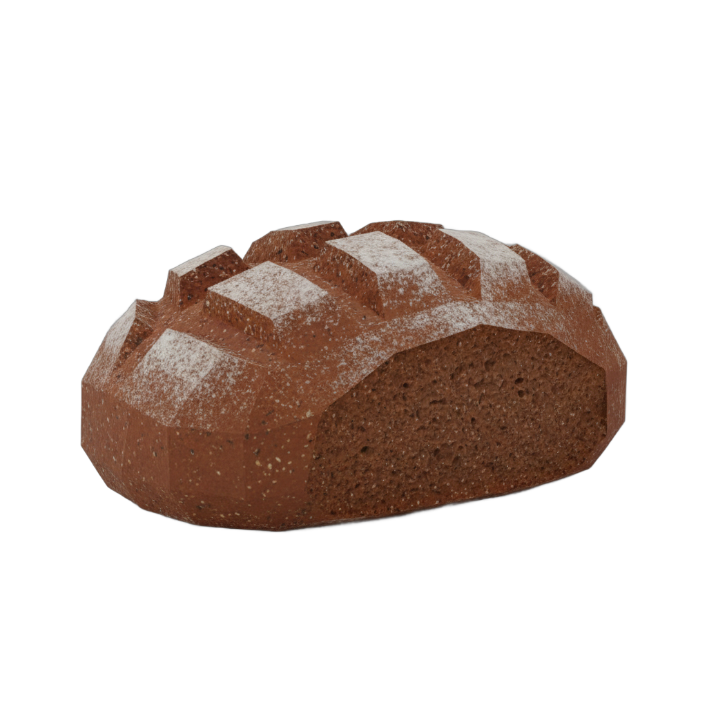 Stylized Rye Bread Loaf