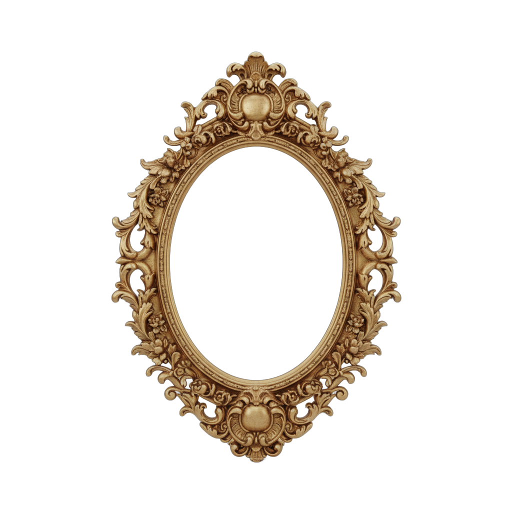 Baroque Golden Oval Frame