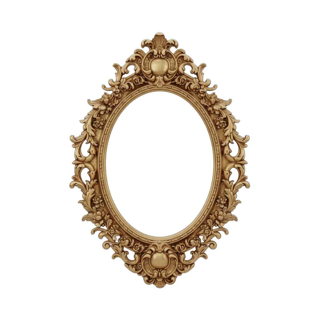 Baroque Golden Oval Frame