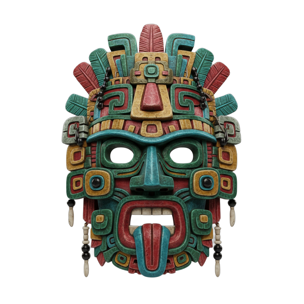 Ancient Mayan Tribal Mask