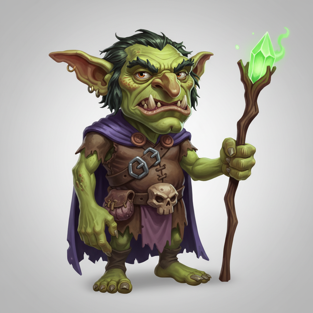 Cartoon Fantasy Goblin Character