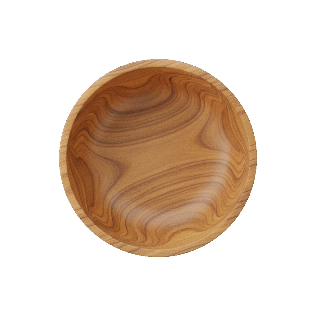 Wooden Bowl with Natural Grain