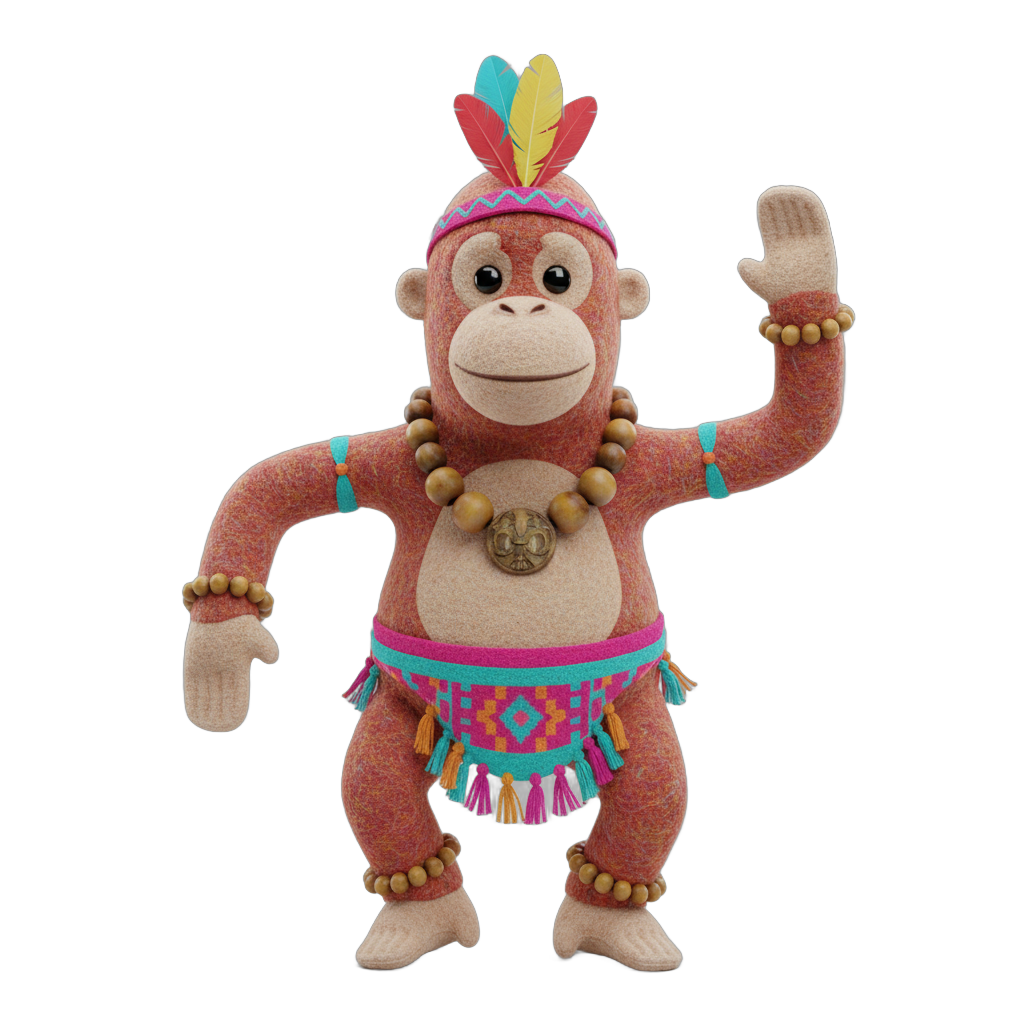 Tribal Plush Orangutan