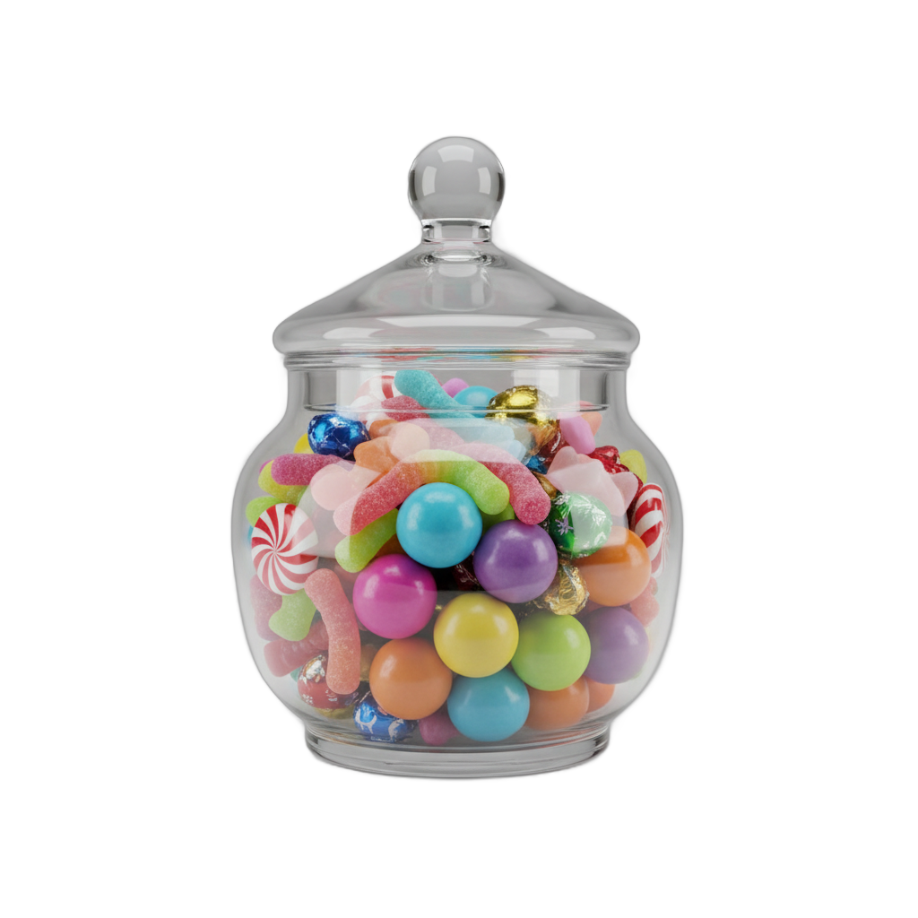 Colorful Candy Jar