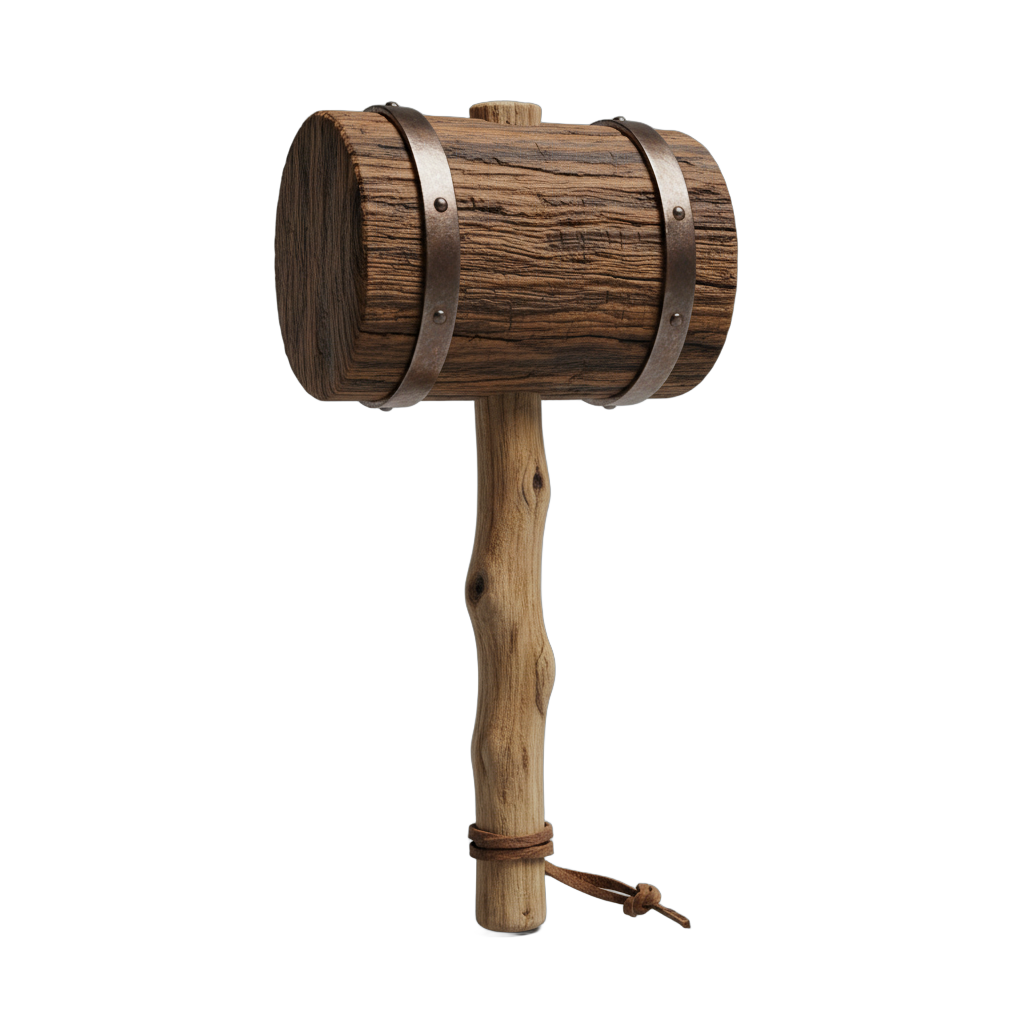 Rustic Wooden Mallet