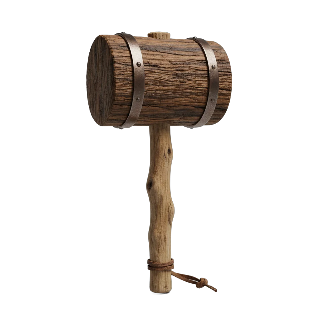 Rustic Wooden Mallet