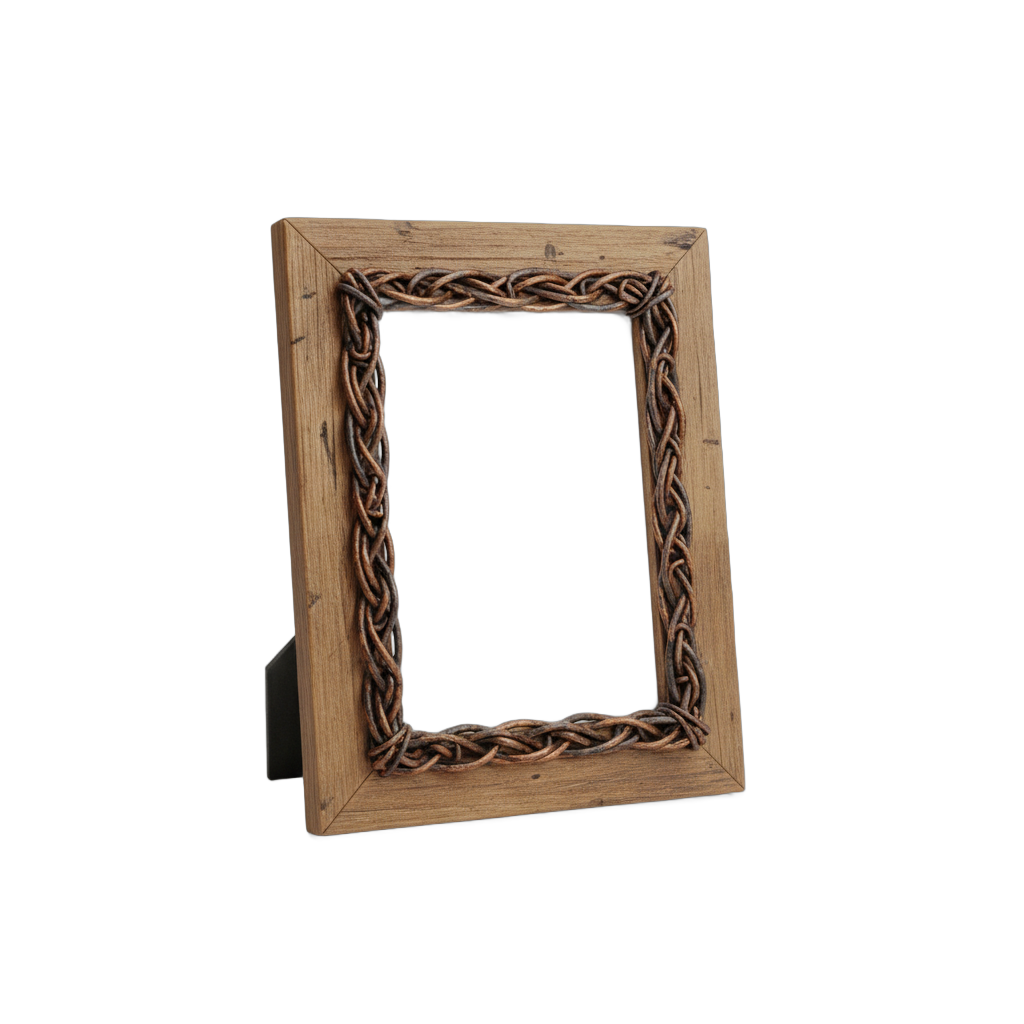 Rustic Braided Wire Picture Frame