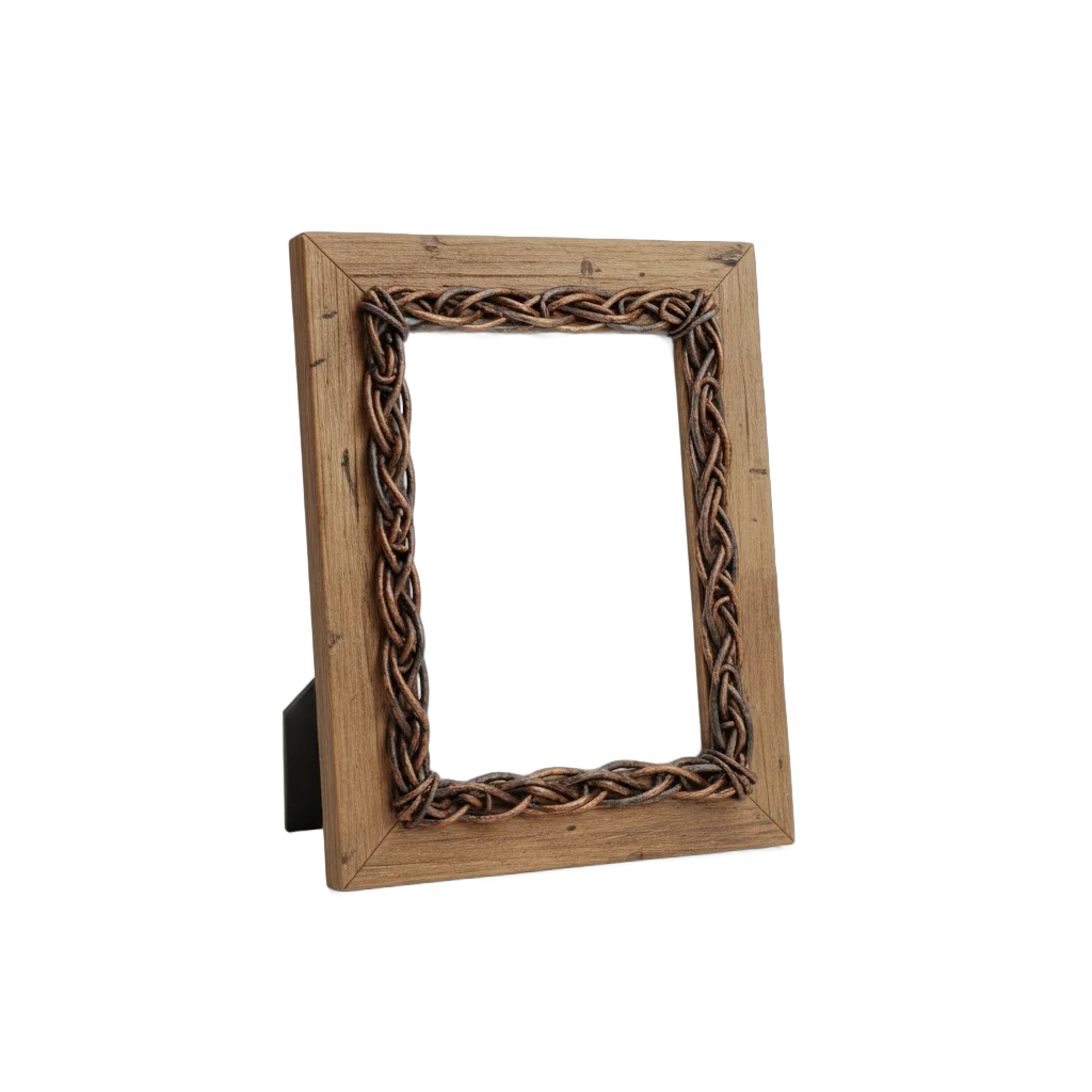 Rustic Braided Wire Picture Frame