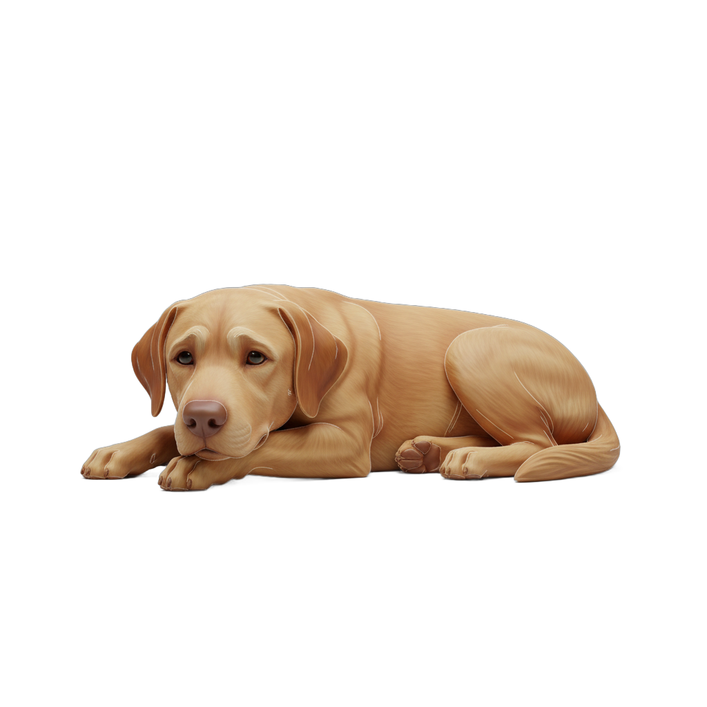 Stylized Lying Labrador Retriever