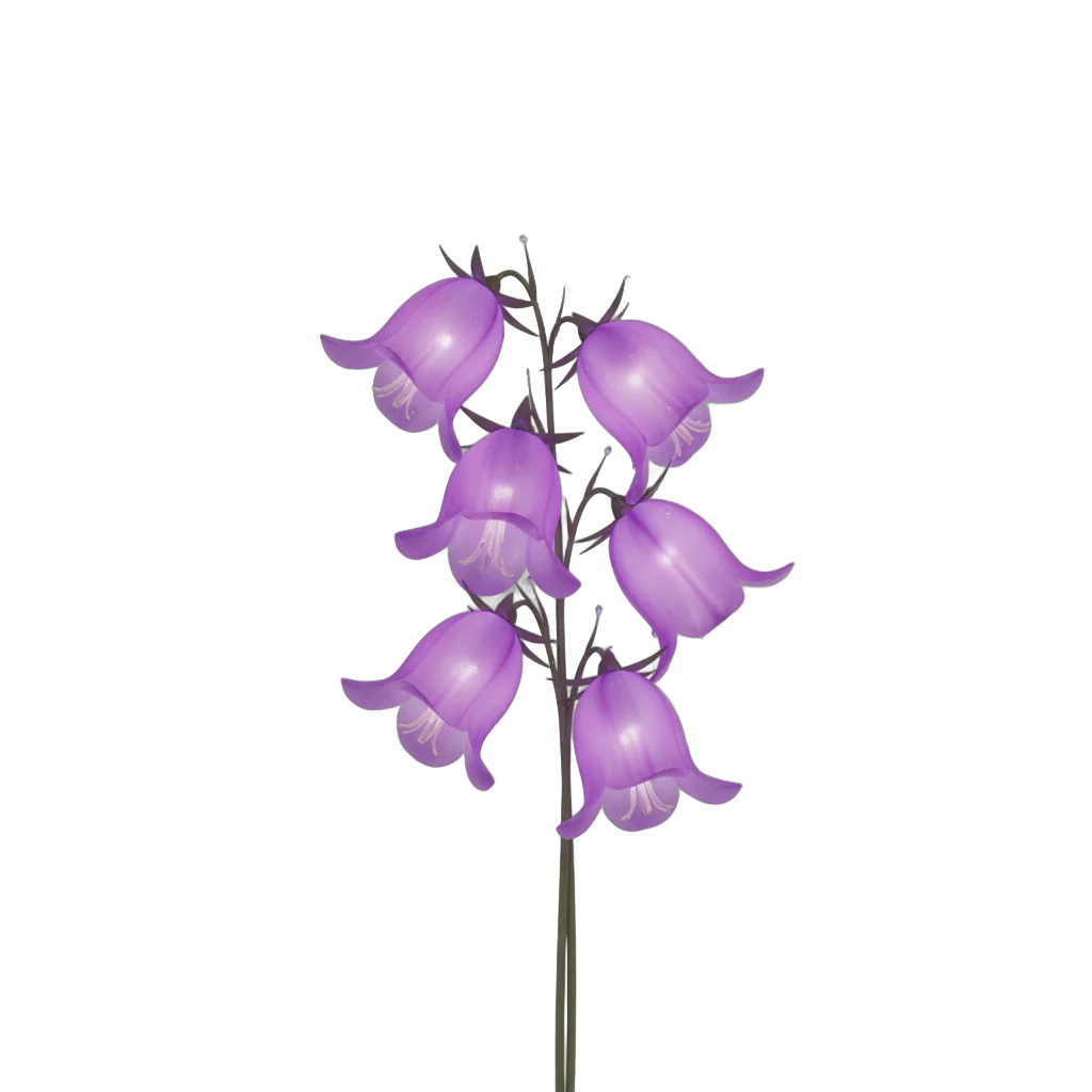 Glowing Purple Bellflowers