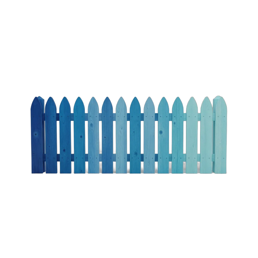 Colorful Wooden Picket Fence