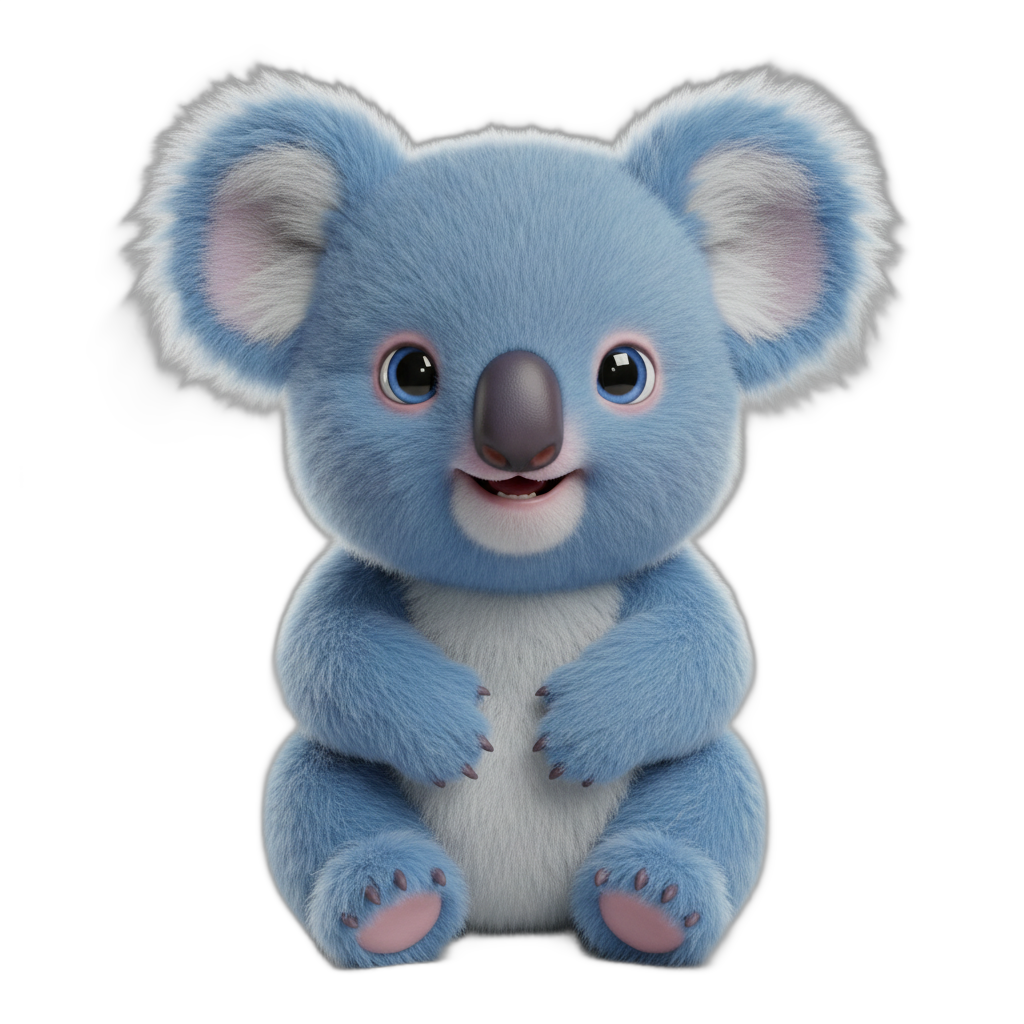 Cute Baby Koala 3D Model