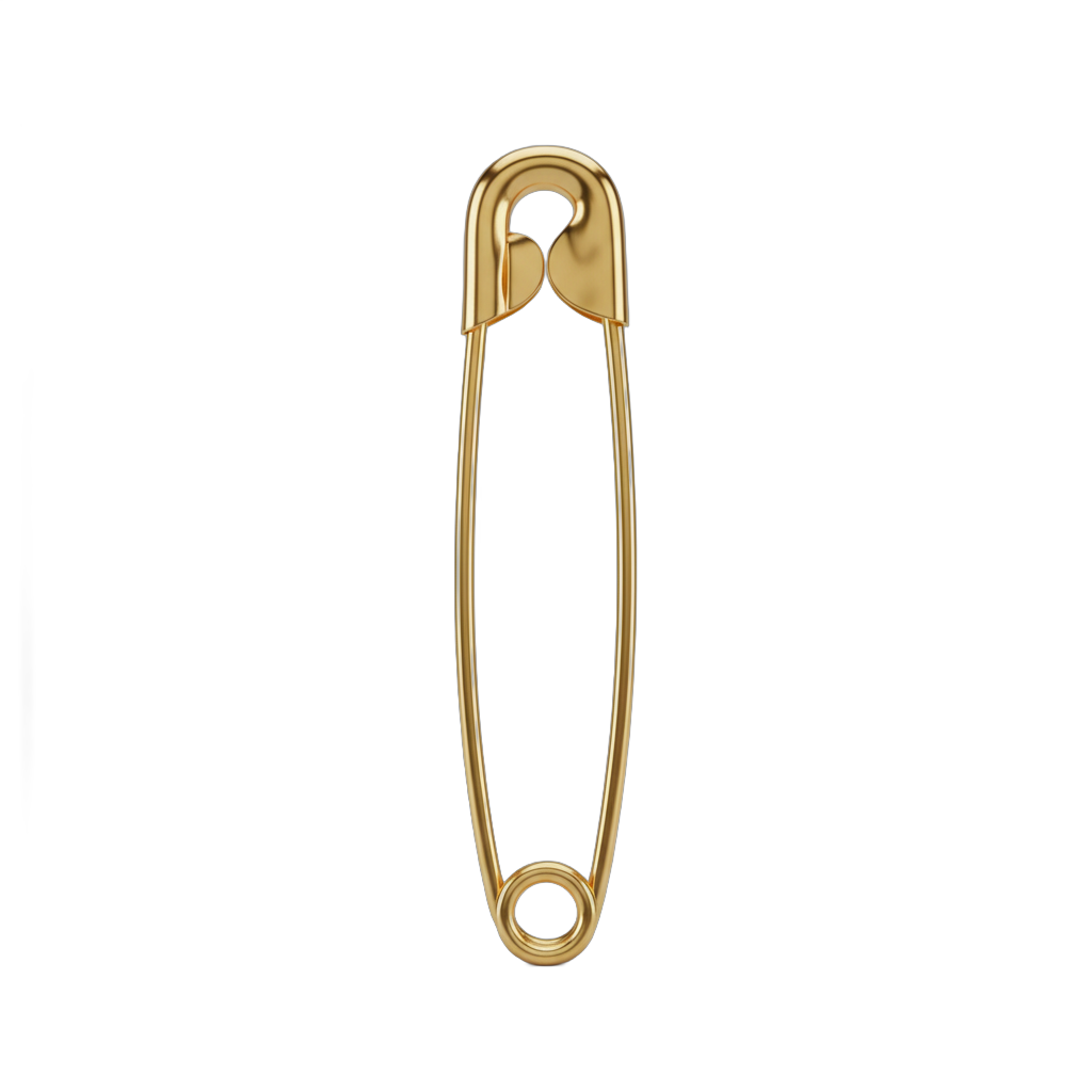 Polished Gold Safety Pin