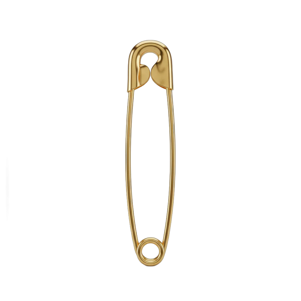 Polished Gold Safety Pin