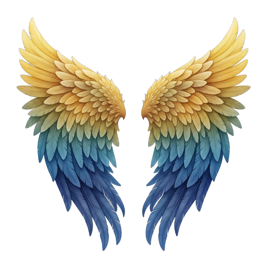Colorful Angel Wings