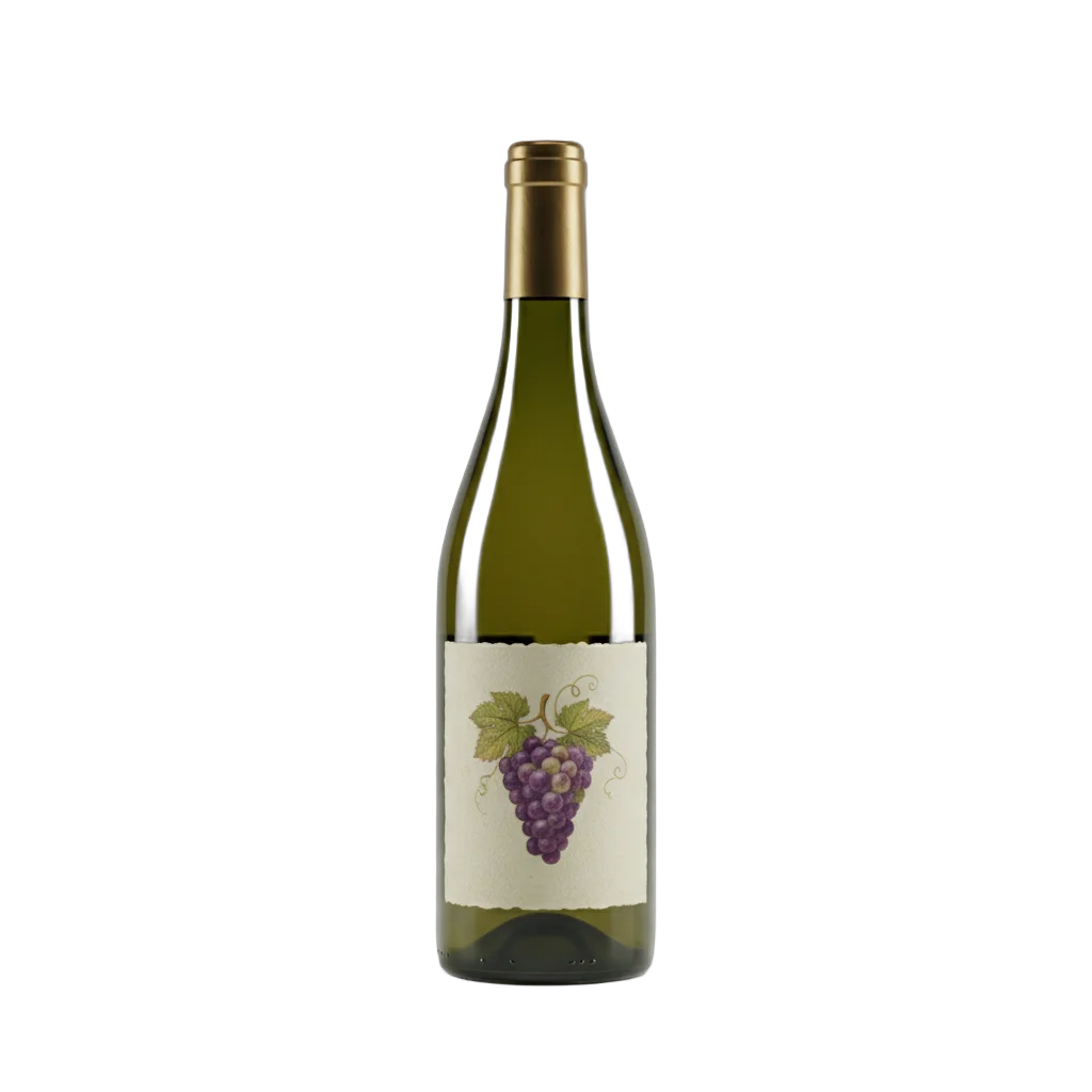 Wine Bottle with Grape Label