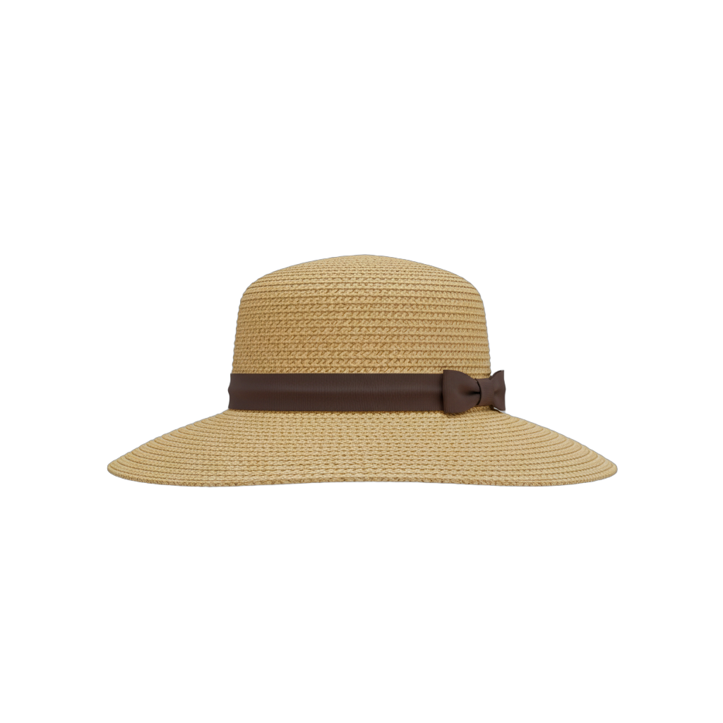Straw Sun Hat with Ribbon