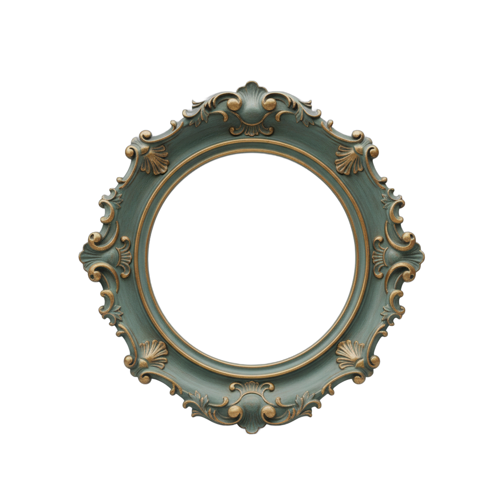 Ornate Turquoise Rococo Frame