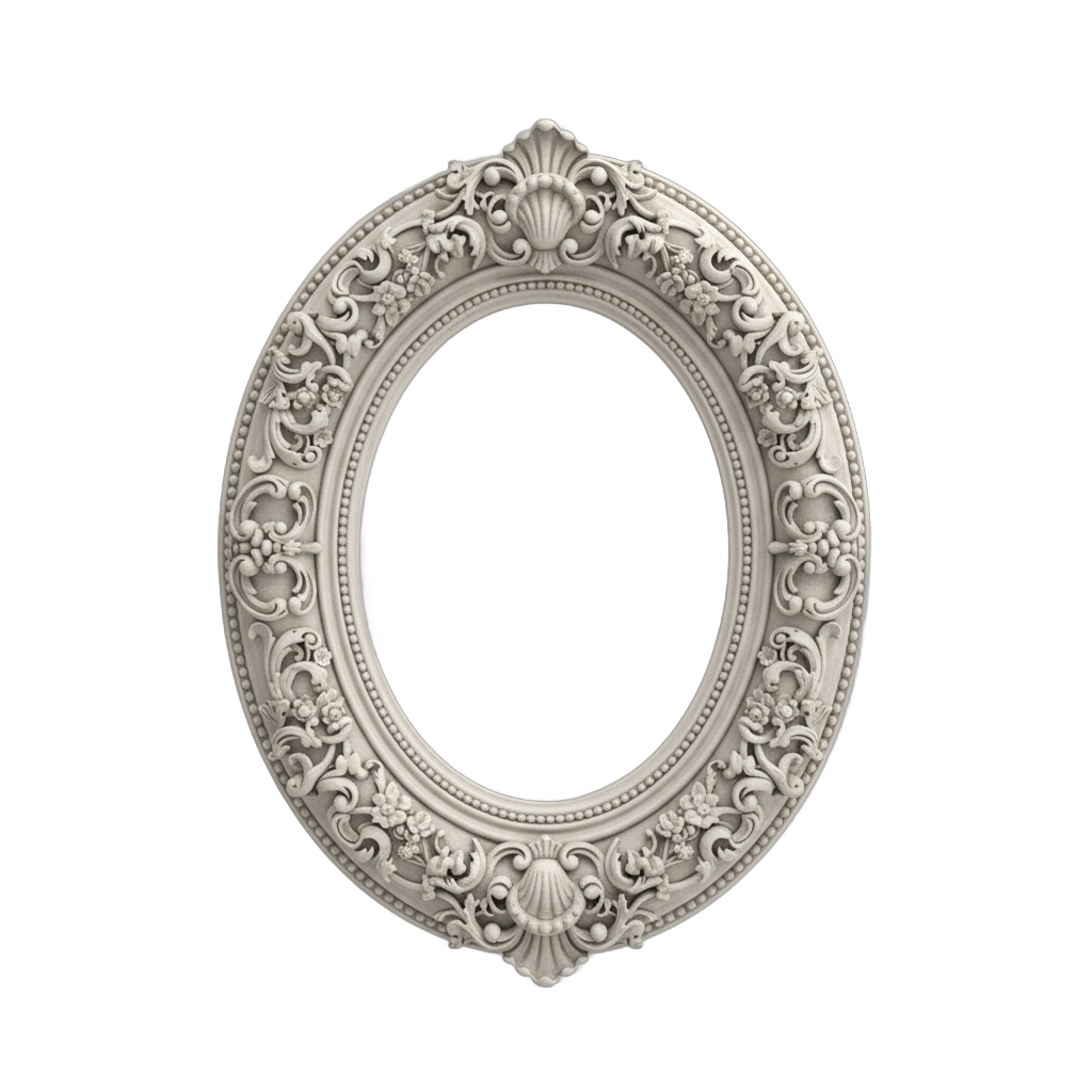Vintage Ornate Oval Frame