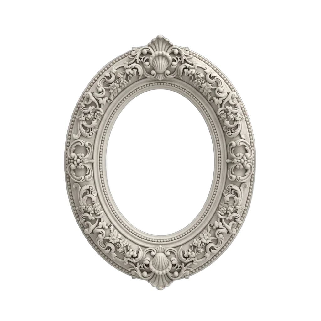 Vintage Ornate Oval Frame