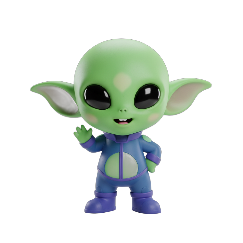 Cute Chibi Alien Character