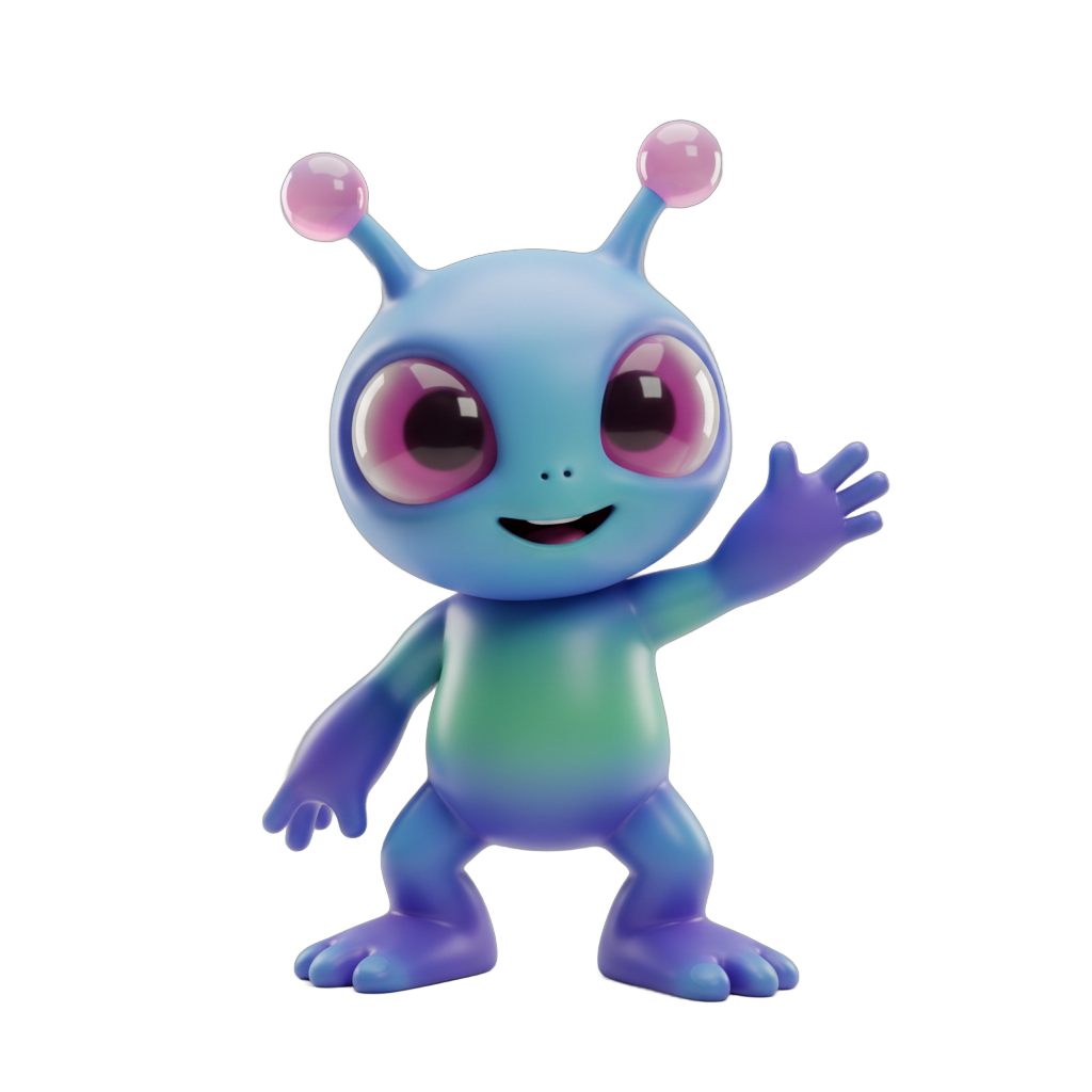 Cute Stylized Alien Character