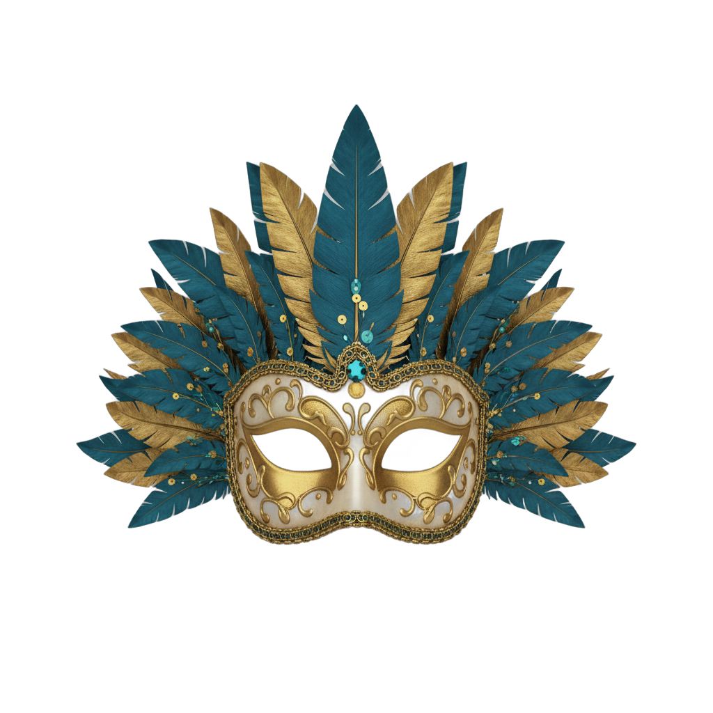 Venetian Feather Masquerade Mask