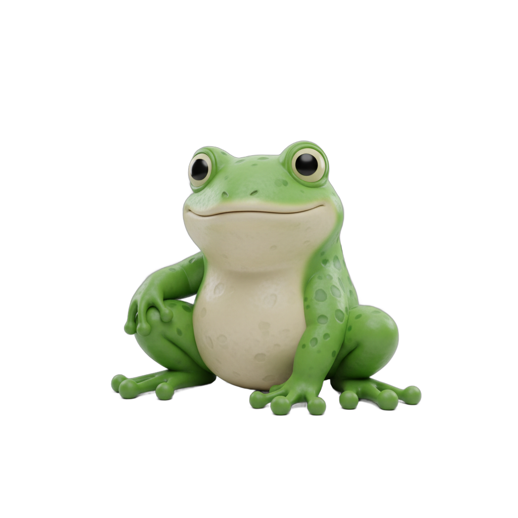Cartoon Green Frog