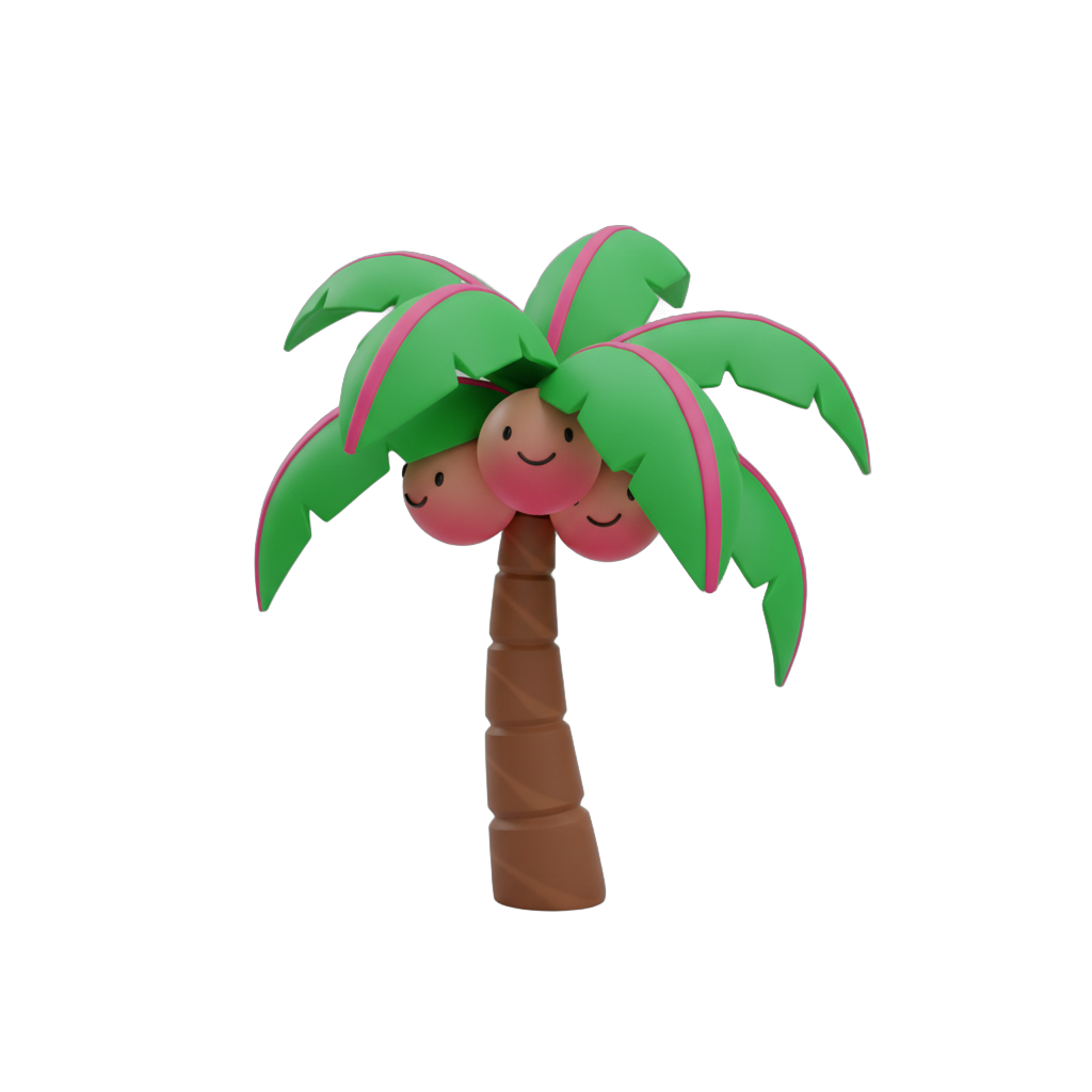 Cartoon Coconut Palm Tree