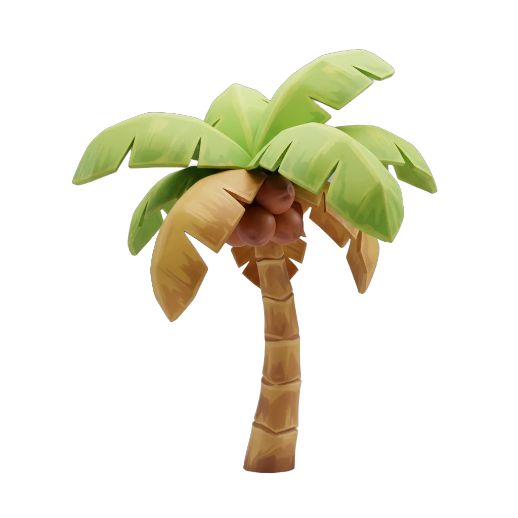 Stylized Tropical Palm Tree