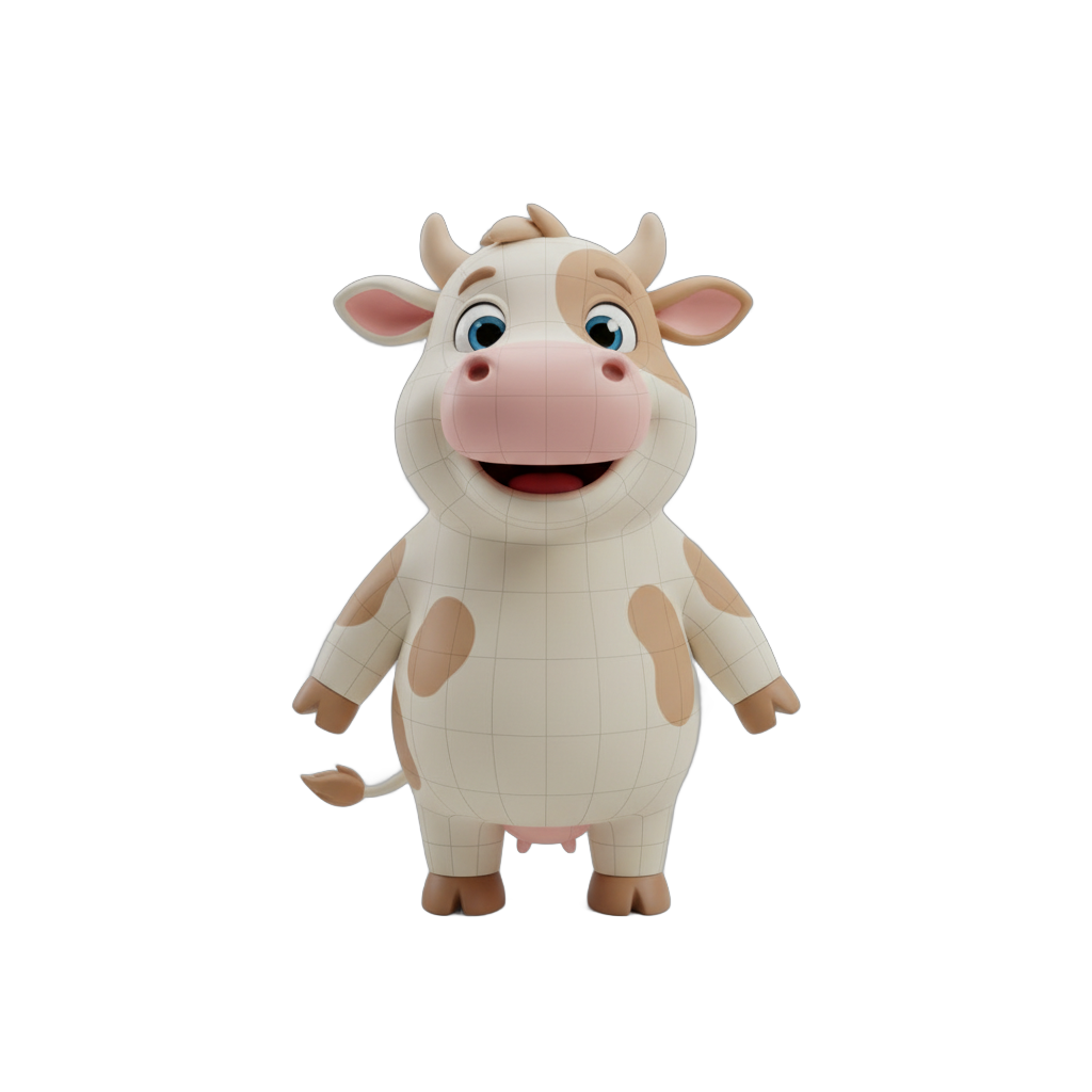 Smiling Cartoon Cow