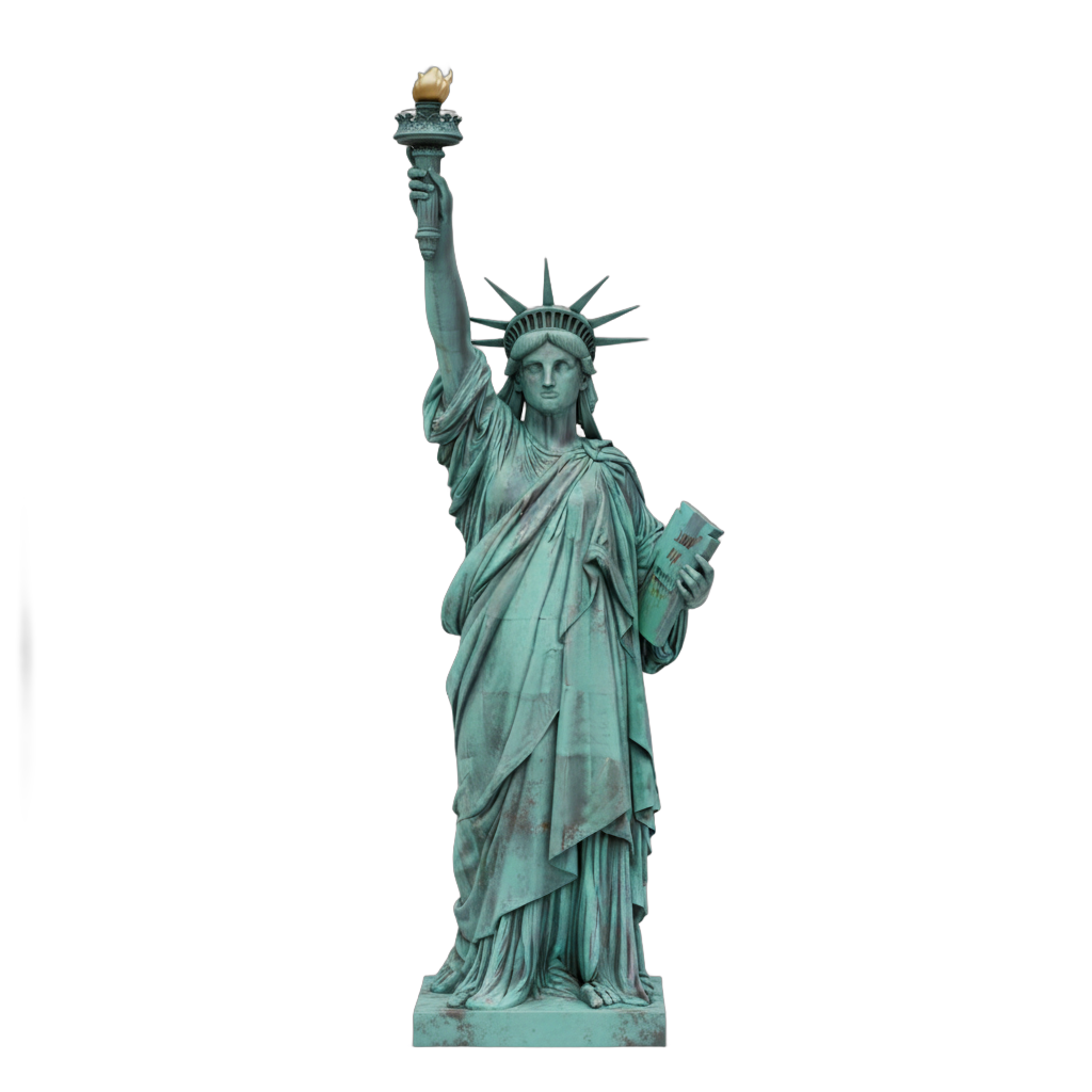 Statue of Liberty with Aged Patina