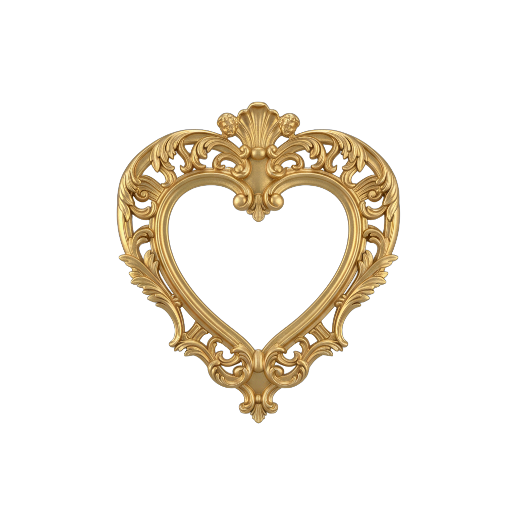 Ornate Gold Heart Frame