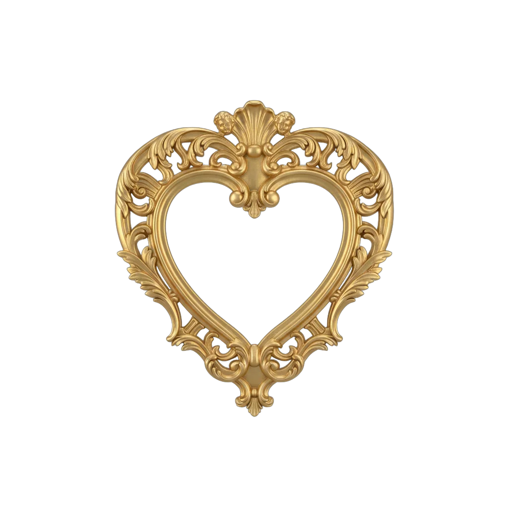 Ornate Gold Heart Frame