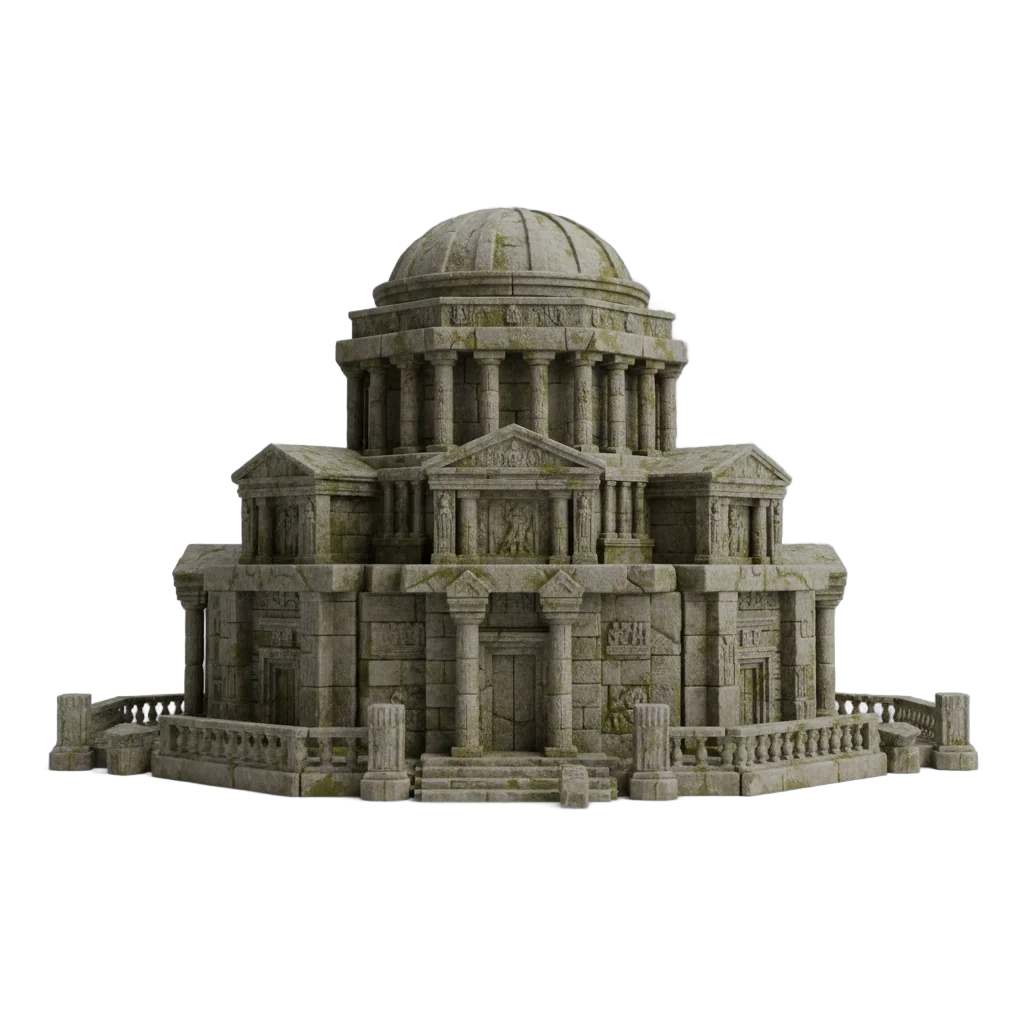 Ancient Weathered Mausoleum