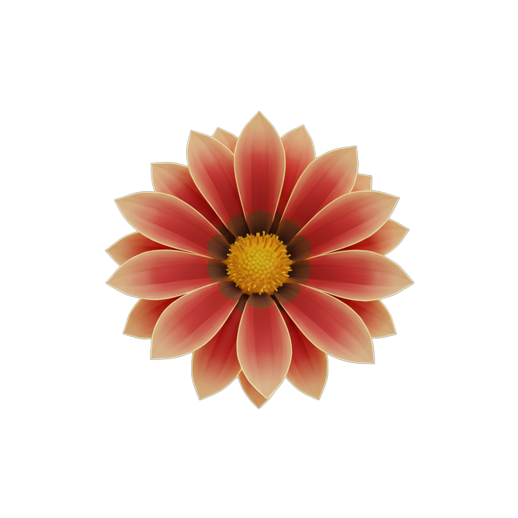 Stylized Gazania Flower