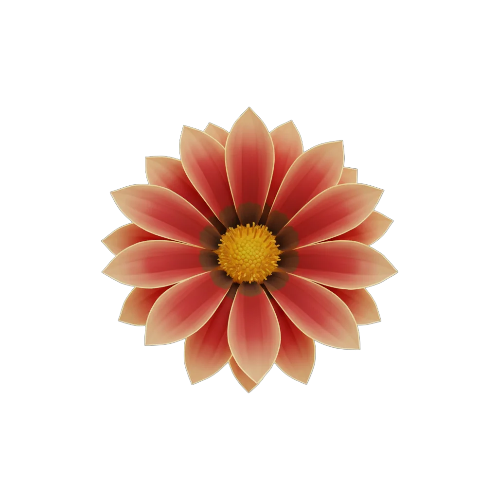 Stylized Gazania Flower
