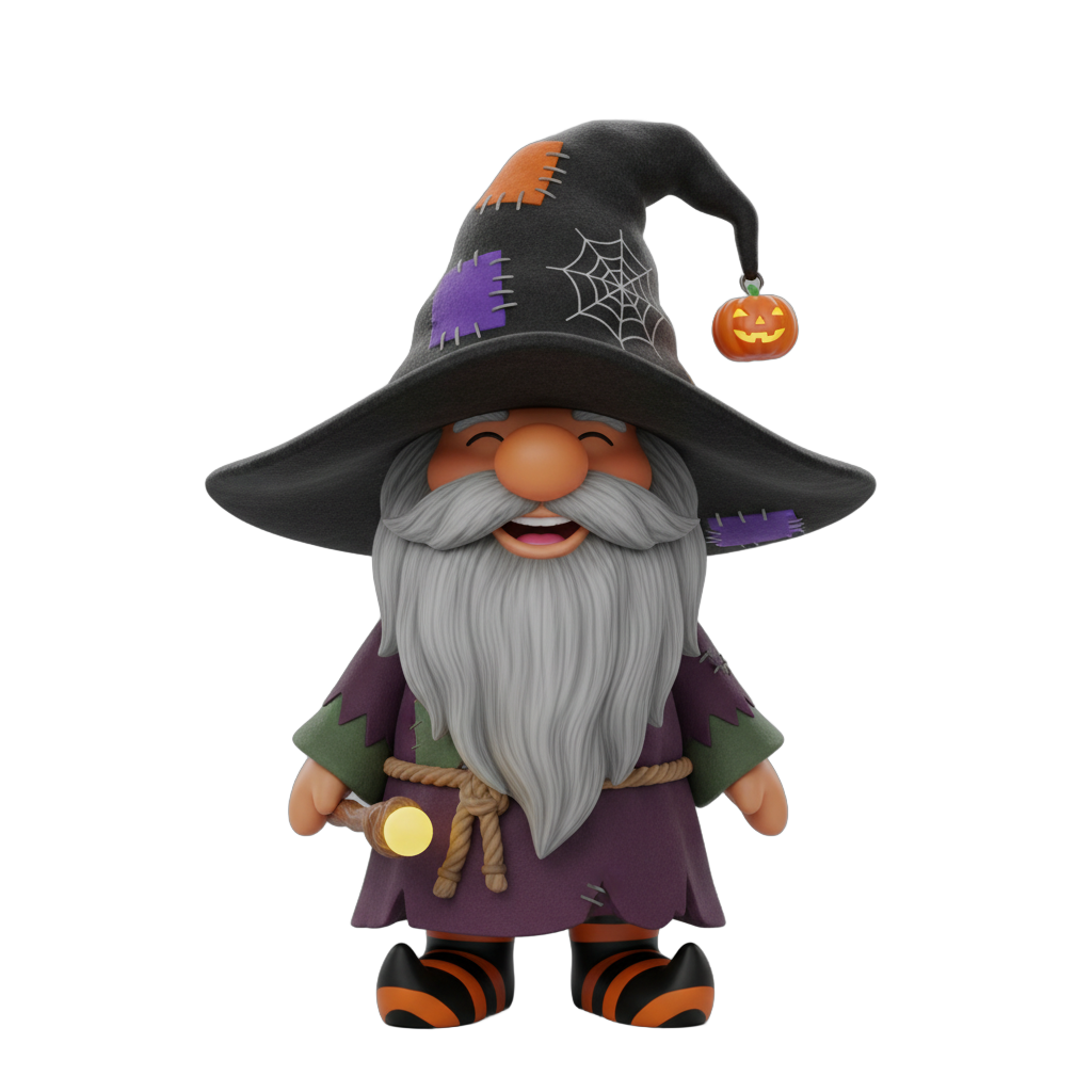 Halloween Wizard Gnome Character