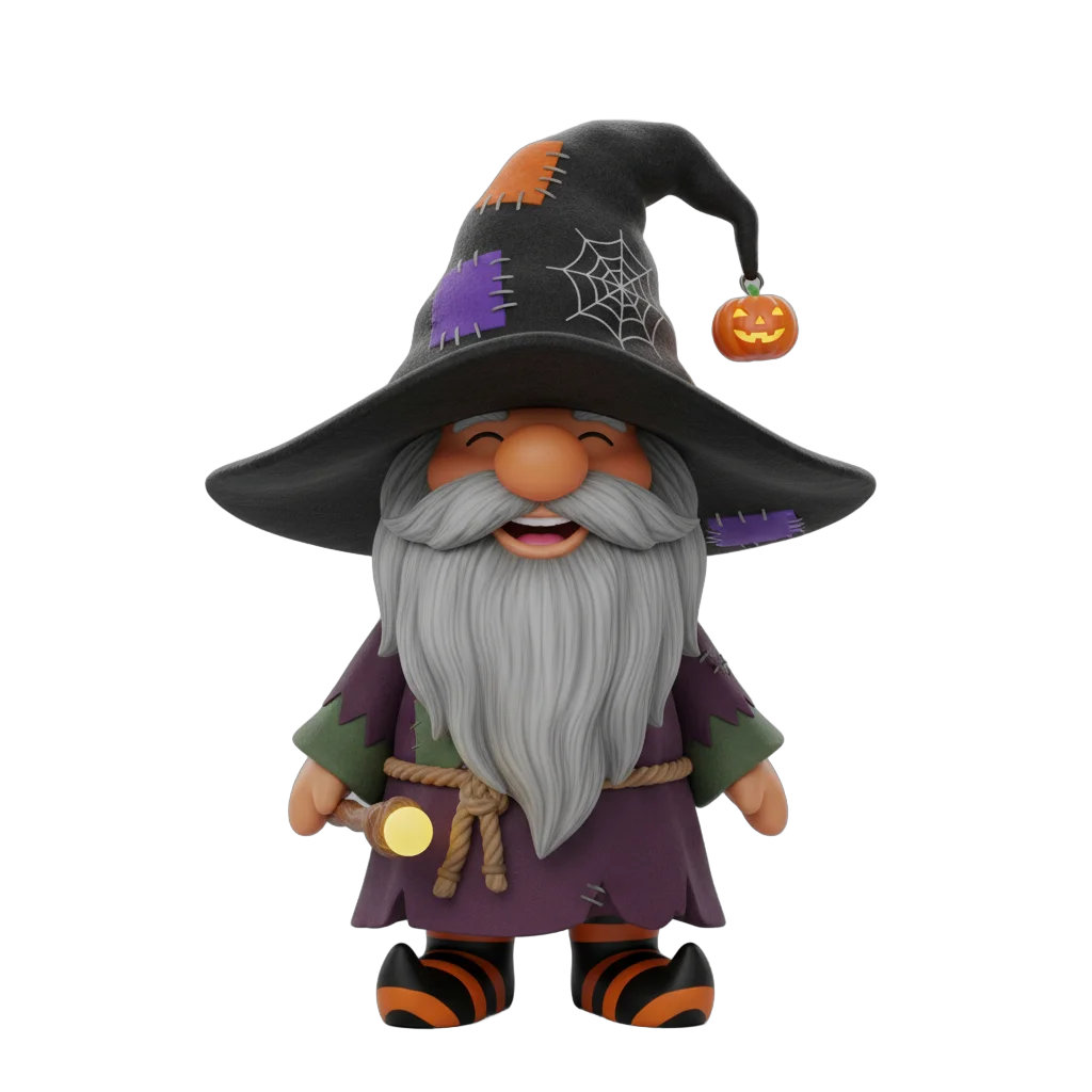 Halloween Wizard Gnome Character