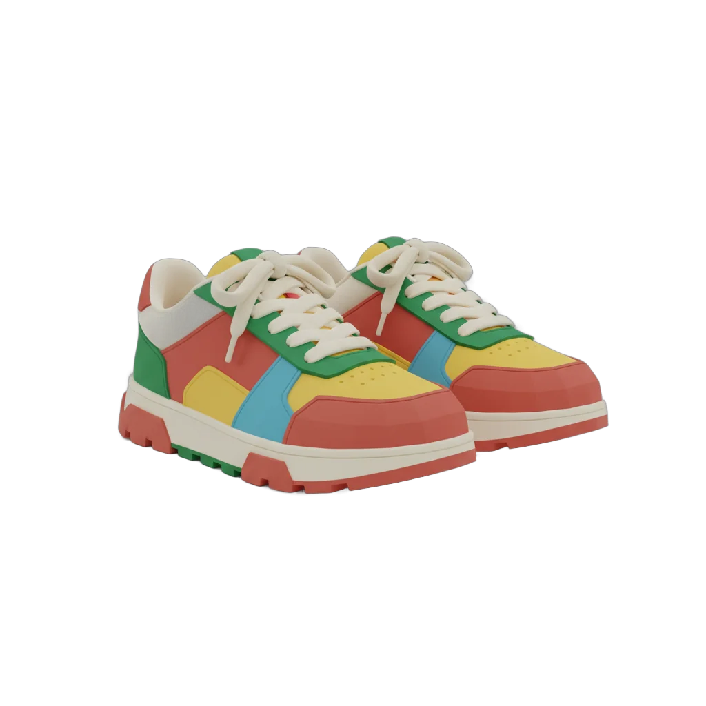 Cartoon Color Block Sneakers