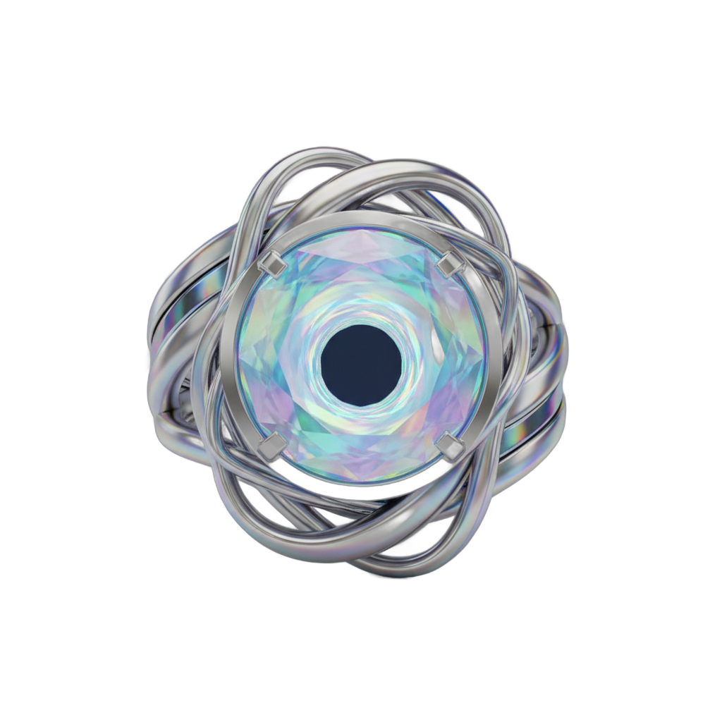 Holographic Gemstone Portal Ring