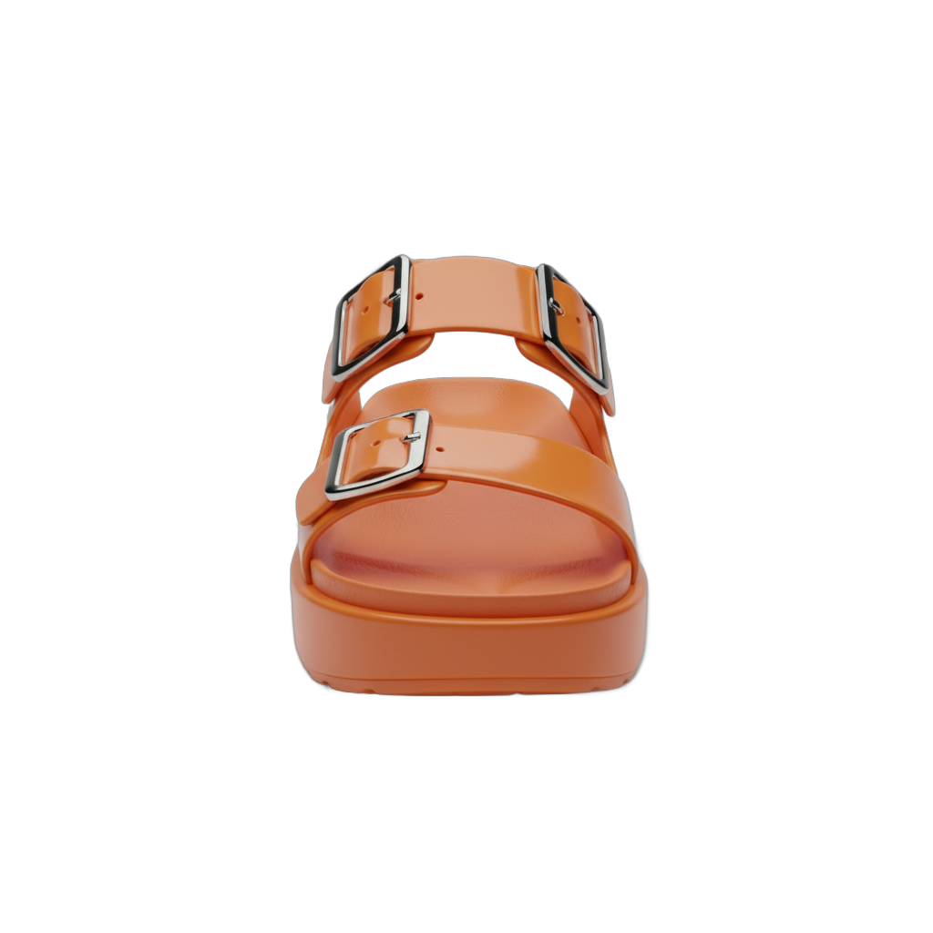 Orange Two-Strap Sandals