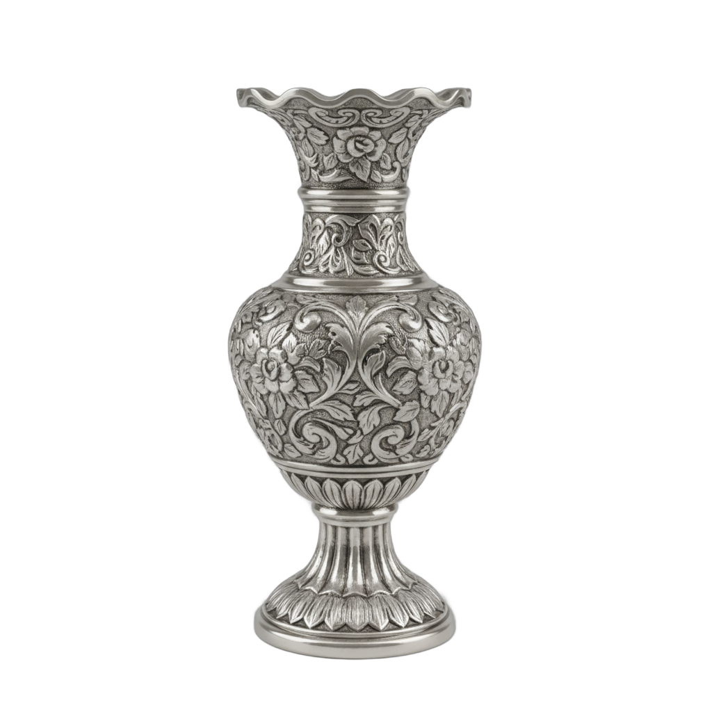 Ornate Silver Vase