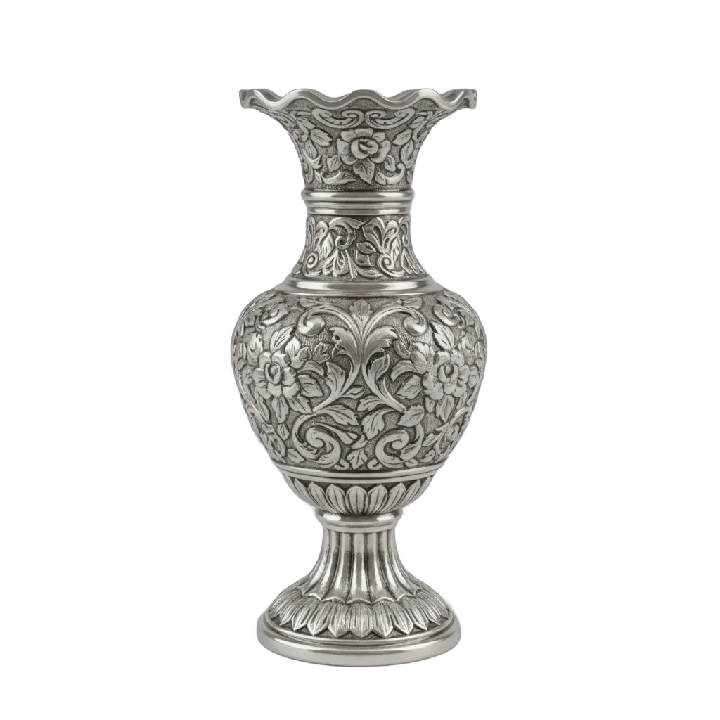 Ornate Silver Vase