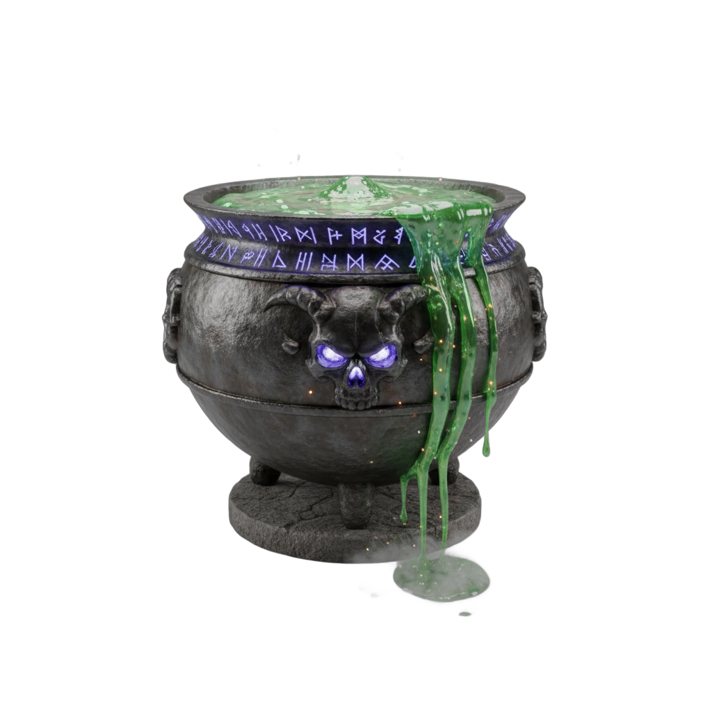 Dark Magic Cauldron with Skull Emblem